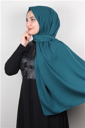 Medine İpeği Şal Lux 1363-28 Petrol Yeşili