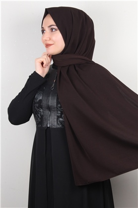 Medine İpeği Şal Lux 1363-29 Acı Kahve