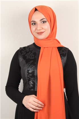 Medine İpeği Şal Lux 1363-30 Turuncu