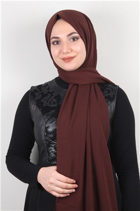 Medine İpeği Şal Lux 1363-31 Kahverengi