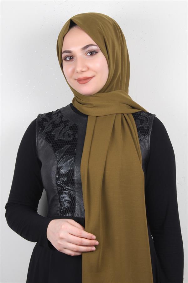 Medine İpeği Şal Lux 1363-34 Koyu Yağ Yeşili