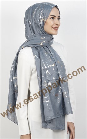 Mermer Desen Yaldızlı Şal 5223-12