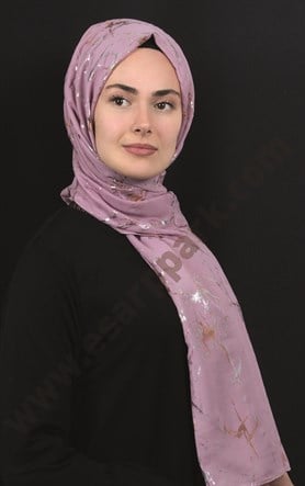 Mermer Desen Yaldızlı Şal 5223-17