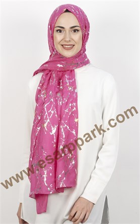 Mermer Desen Yaldızlı Şal 5223-5