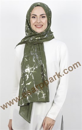 Mermer Desen Yaldızlı Şal 5223-8