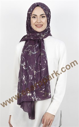Mermer Desen Yaldızlı Şal 5223-9