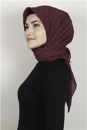 Mistik Pamuk Eşarp 4101-12 Vişne