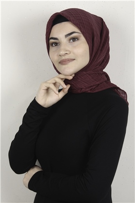 Mistik Pamuk Eşarp 4101-12 Vişne