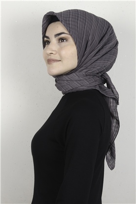 Mistik Pamuk Eşarp 4101-14 Füme