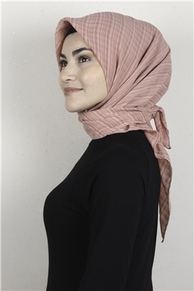 Mistik Pamuk Eşarp 4101-17 Toz Pembe