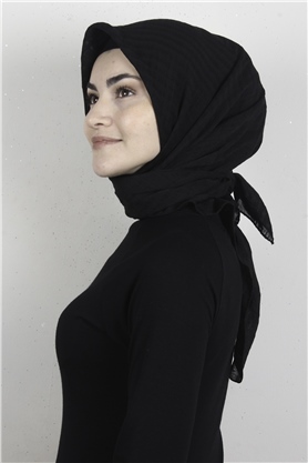 Mistik Pamuk Eşarp 4101-18 Siyah