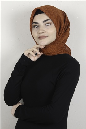 Mistik Pamuk Eşarp 4101-19 Turuncu