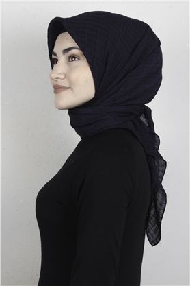 Mistik Pamuk Eşarp 4101-21 Lacivert