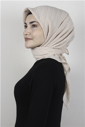 Mistik Pamuk Eşarp 4101-25 Bej