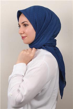 Mistik Pamuk Eşarp 4101-31 Gece Mavisi