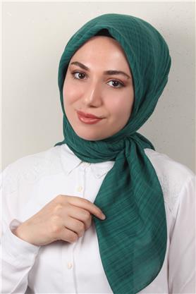Mistik Pamuk Eşarp 4101-37 Zümrüt