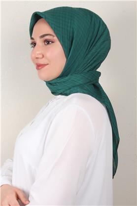 Mistik Pamuk Eşarp 4101-37 Zümrüt