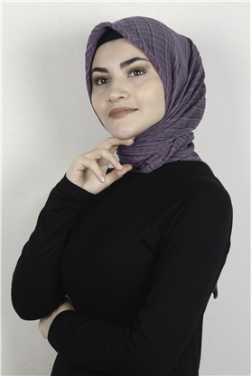 Mistik Pamuk Eşarp 4101-5 Eflatun