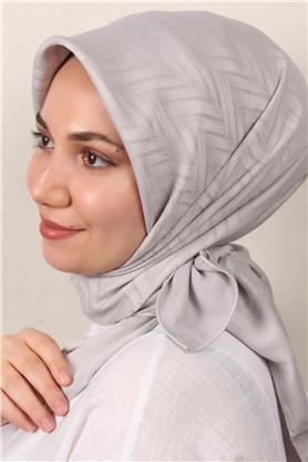 Modakaşmir İpeksi Jakar Eşarp 5355-14 Gümüş