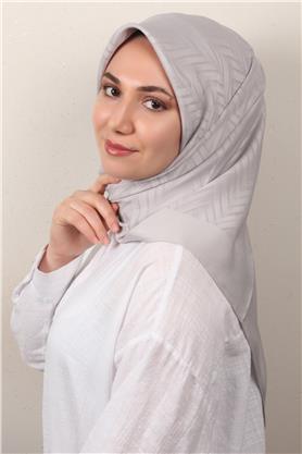 Modakaşmir İpeksi Jakar Eşarp 5355-14 Gümüş