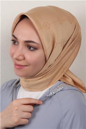 Modakaşmir İpeksi Jakar Eşarp 5357-10 Koyu Bej