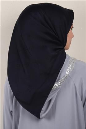 Modakaşmir İpeksi Jakar Eşarp 5357-18 Lacivert