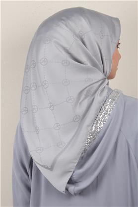 Modakaşmir İpeksi Jakar Eşarp 5357-2 Gümüş
