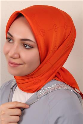 Modakaşmir İpeksi Jakar Eşarp 5357-20 Turuncu