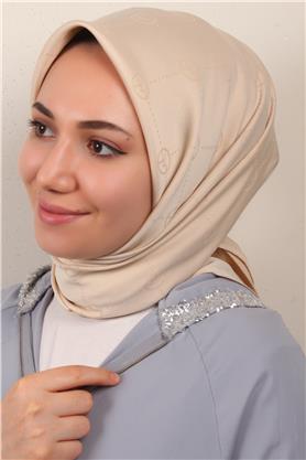 Modakaşmir İpeksi Jakar Eşarp 5357-22 Bej