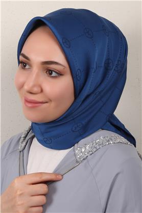 Modakaşmir İpeksi Jakar Eşarp 5357-23 Saks Mavisi