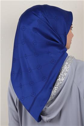 Modakaşmir İpeksi Jakar Eşarp 5357-4 Saks Mavisi