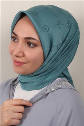 Modakaşmir İpeksi Jakar Eşarp 5357-8 Turkuaz