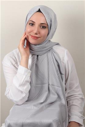 Modakaşmir Jakar Serisi 2761-13 Işıltı Desen Gümüş