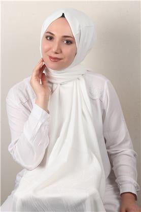 Modakaşmir Jakar Serisi 2761-5 Işıltı Desen Beyaz