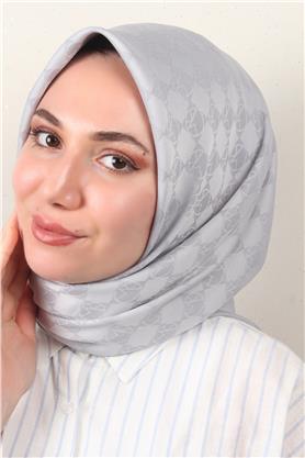 Modakaşmir Mk Desen Eşarp 5354-13 Gümüş