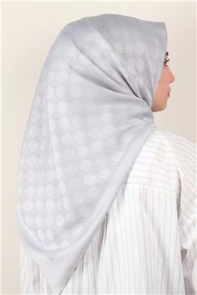 Modakaşmir Mk Desen Eşarp 5354-13 Gümüş