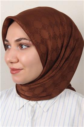Modakaşmir Mk Desen Eşarp 5354-19 Çikolata Kahve