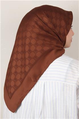 Modakaşmir Mk Desen Eşarp 5354-19 Çikolata Kahve