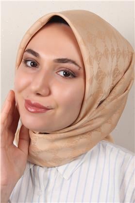 Modakaşmir Mk Desen Eşarp 5354-21 Koyu Bej