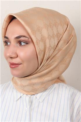 Modakaşmir Mk Desen Eşarp 5354-21 Koyu Bej