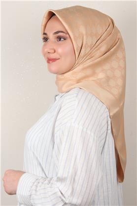 Modakaşmir Mk Desen Eşarp 5354-21 Koyu Bej