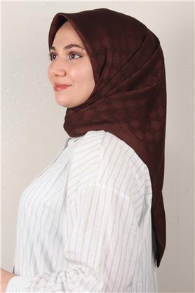 Modakaşmir Mk Desen Eşarp 5354-23 Kahverengi