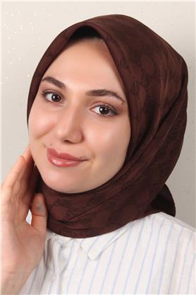 Modakaşmir Mk Desen Eşarp 5354-23 Kahverengi