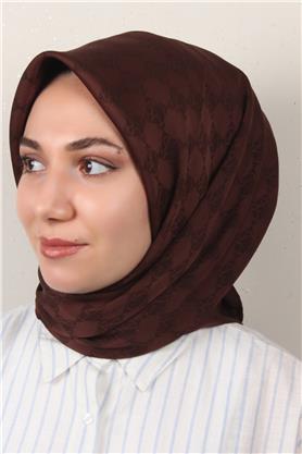 Modakaşmir Mk Desen Eşarp 5354-23 Kahverengi