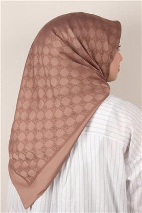 Modakaşmir Mk Desen Eşarp 5354-24 Küllü Kahve