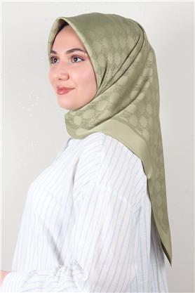 Modakaşmir Mk Desen Eşarp 5354-4 Yeşil Çay