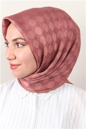 Modakaşmir Mk Desen Eşarp 5354-5 Gül Kurusu