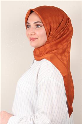 Modakaşmir Mk Desen Eşarp 5354-8 Kiremit