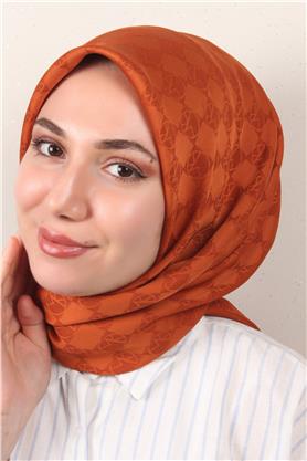 Modakaşmir Mk Desen Eşarp 5354-8 Kiremit