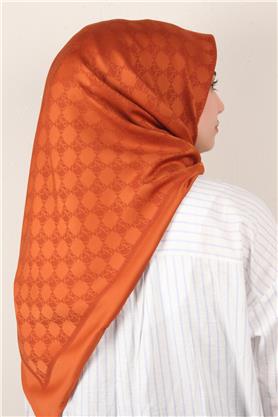 Modakaşmir Mk Desen Eşarp 5354-8 Kiremit